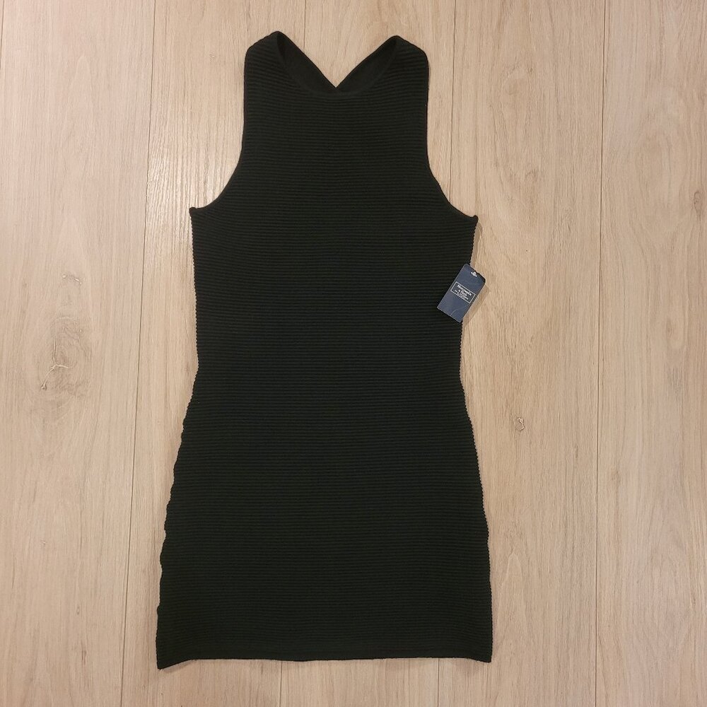 NWT ABERCROMBIE & FITCH | Knit Ribbed Cross Back Dress | Sz. XS